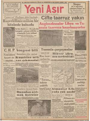 Yeni Asır Gazetesi December 13, 1942 kapağı