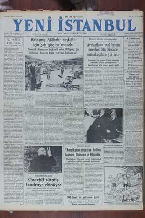 Yeni İstanbul Gazetesi 12 Ocak 1950 kapağı