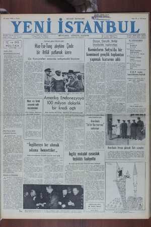 Yeni İstanbul Gazetesi 12 Şubat 1950 kapağı