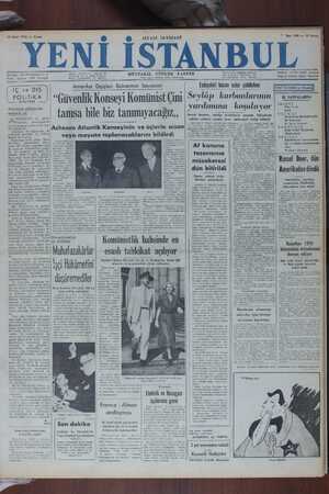 Yeni İstanbul Gazetesi 10 Mart 1950 kapağı