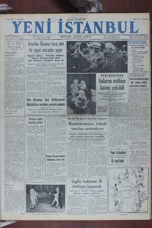 Yeni İstanbul Gazetesi 11 Mart 1950 kapağı