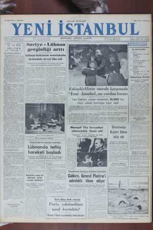 Yeni İstanbul Gazetesi 15 Mart 1950 kapağı