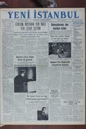 Yeni İstanbul Gazetesi 17 Mart 1950 kapağı