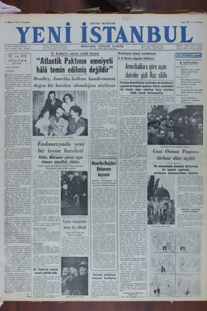 Yeni İstanbul Gazetesi 6 Nisan 1950 kapağı