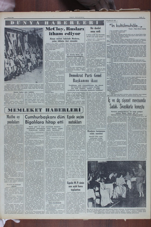   7 Mayın 1050 YENİ İSTANBUL Sayfa 8 Berlinde yapılan 1 mayıs nümayi yukardaki resimde görüldüğü şekil Femediklerini çıplak