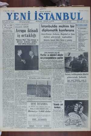 Yeni İstanbul Gazetesi 11 Mayıs 1950 kapağı
