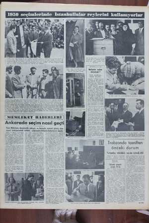  ' 1950 seçimlerinde İstanbullular reylerini kullanıyorlar î İ Yaş seçmek, hak ve vazifesli aa ir Türk kadımı yeni hükümeti