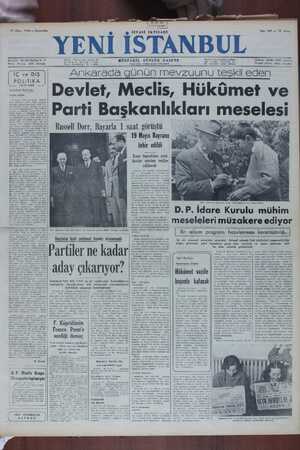 Yeni İstanbul Gazetesi 17 Mayıs 1950 kapağı