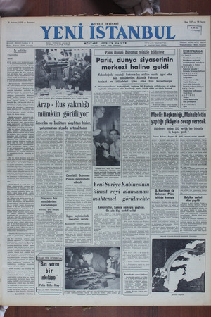 Yeni İstanbul Gazetesi 5 Haziran 1950 kapağı