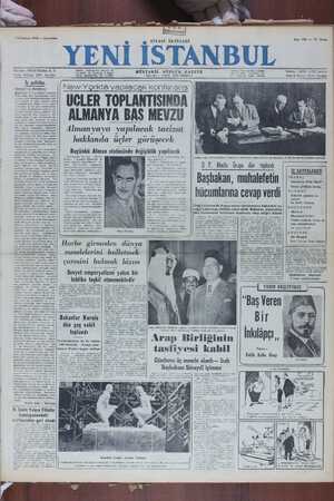 Yeni İstanbul Gazetesi 14 Haziran 1950 kapağı