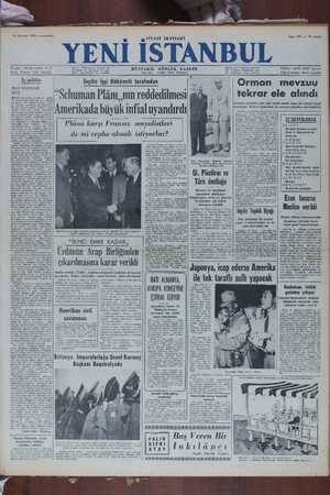 Yeni İstanbul Gazetesi 15 Haziran 1950 kapağı