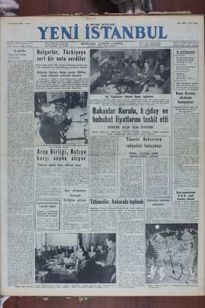 Yeni İstanbul Gazetesi 16 Haziran 1950 kapağı