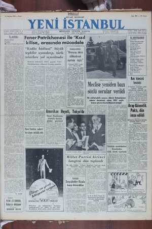 Yeni İstanbul Gazetesi 18 Haziran 1950 kapağı