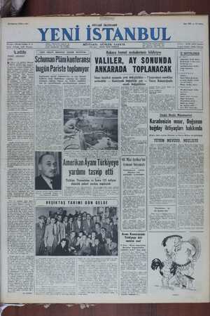 Yeni İstanbul Gazetesi 20 Haziran 1950 kapağı