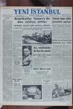 Yeni İstanbul Gazetesi 18 Temmuz 1950 kapağı