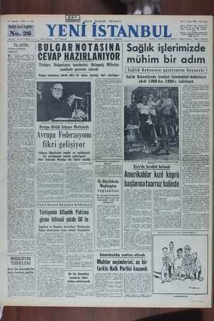 Yeni İstanbul Gazetesi 15 Ağustos 1950 kapağı