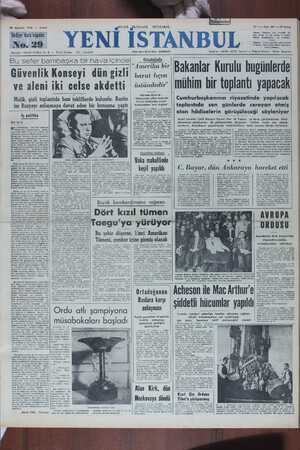 Yeni İstanbul Gazetesi 18 Ağustos 1950 kapağı