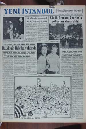 Yeni İstanbul Gazetesi 19 Ağustos 1950 kapağı