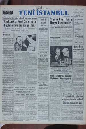 Yeni İstanbul Gazetesi 10 Ekim 1950 kapağı