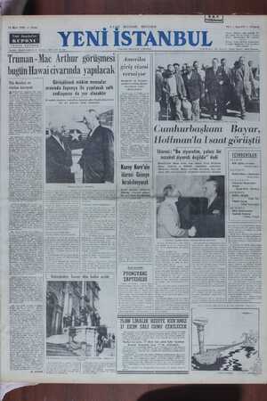 Yeni İstanbul Gazetesi 13 Ekim 1950 kapağı