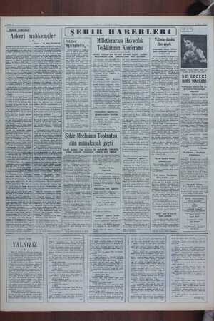   Sayta 2 YENİ İSTANBUL — 18 Ekim 1950 ( Hukuk tetkikleri Askeri mahkemeler BUNDAN evvelki yazımızı keri mahkemeler mevzuunu