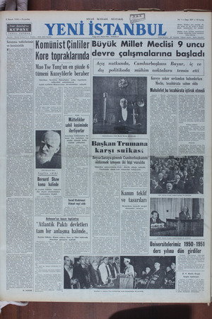   2 Kasım 1950 — Perşembe ÜTT CU SALI TAHSİL KUPONU Beyoğlu - Mücllit Cnddesi 6-8. Telefon : 4W SİYASİ İKTİSADİ, Tesjs eden: