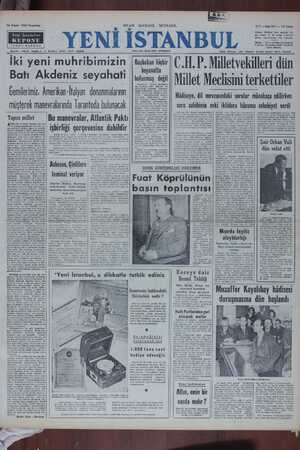 Yeni İstanbul Gazetesi 16 Kasım 1950 kapağı
