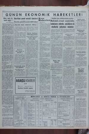   18 Kasım 1950 GÜNÜN EKONOMiK HAREKETLERiİ Altın, emin bir vasıta mıdır ? Yazan : Henry Laufenburger 'ÜRKİYE Cumhuriyet...