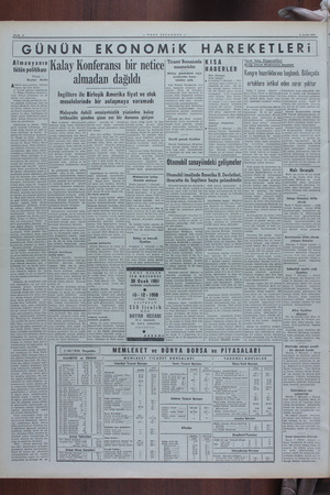   Sayta 4 — YENİ İSTANBUL — & Arahk 100 GÜNÜN EKONOMiK HAREKETLERi Almanyanın tütün politikası Yazan Baydar — Derler İLMAN...