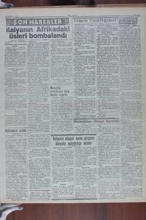    12 HAZİRAN 1910 italyanın Afri Ü Londra, 11 jansı bildiriyor. İtalyanın harbe girmesi dolayısile husüle gelen askeri...