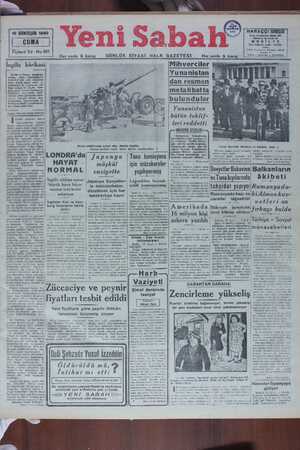 Yeni Sabah Gazetesi 18 Ekim 1940 kapağı