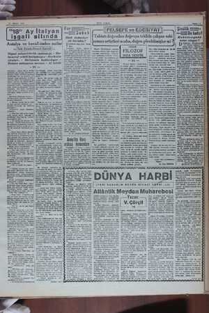  17 NISAN 1911 “18” ışgalı aitında Antalya ve havalisinden notlar :! Yazan: Dâniş Remzi Korok Siyast müşavirlerin şaşkınlığı