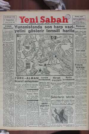    19 NİSAN 1941 3 üncü Yıl - No. 1061 Alman Menkıbesi Almanlar kendi kuvvet- leri etrafında temin etmek istedikleri “ menkıbe