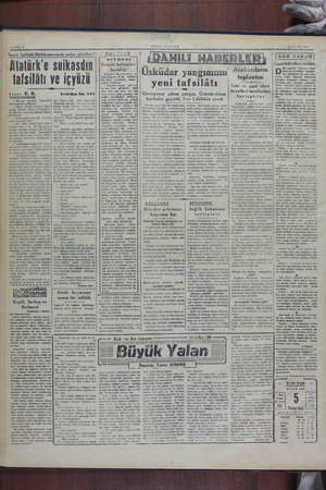    İımır İstiklâl Mıhkemesınde neler gördüm? Atatürk'e suikasdın tafsilâtı ve İçyüzü ğııın C. R. — Esasen merkezi umumide...