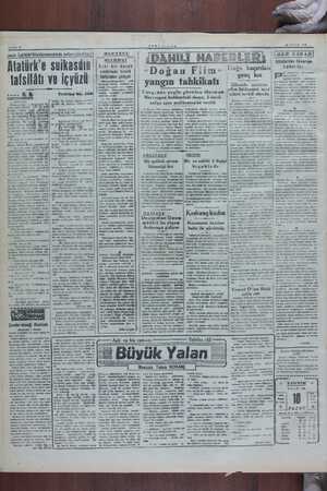    SAYFA: 2 “zmir İştiklât Mahkemesinde neler gördüm Atatürk'e suikasdın tafsilâtı ve İiçyüzü leyiniz 2 Tefrika No. 148...
