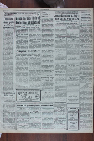    — AARARRRARPRRDTANII' Finlandiyada Kabine iki defa toplantıya çağırıldı. fakat toplanamadı! Lonâra 8 (B.B.C.) — Fin...