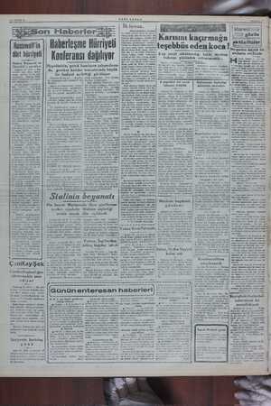    14 NİSAN 1 e—0 — — Roosevelt'in dört hürriyeti Madam Roosevelt ve Churehill'in nutukları Londra 13 (AP) — Ro- osevelt Anıtı