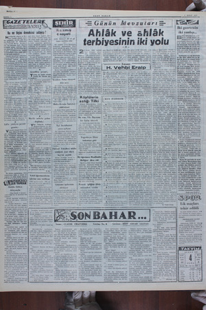    YE AT 1019 H ürriyet'de «ilasso ve Me mop başlığı altında yazı- gan makalede, evvelki gün Ay- di Halkevinde bir  konferans