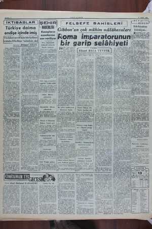    #SAYFA : $ YENİ SABAH 138 MART 1949 ( İKTIBASLAR | Türkiye daima endişe içinde imiş Türkleri tavsifiç için bir kelime...
