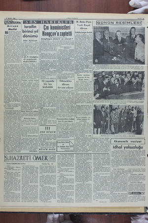    5 MAYIS 1949 Avrupa Meclisi atı Avrupayı — içine ala- cak bir. meclisin kurul- ması için bir müddetten beri yapılmakta olan