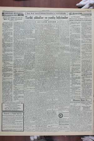    BAYFA 14 YENİ SABAH 12 MAYIS 1949 SULTAN KABUSLAR HAMZDEN Kalem gibi bükülerek kilit de- Hğine bir kâğıt sokulmuştu Tefrika