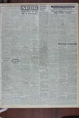     n B — 18 ŞUBAT 1950 zam ea Mısır's:ırâ;';naakâ şâlıaîıe aşk (Baş tarafı 1 İnolde) — Türkçeden seçtiği kelirfblerle açı...