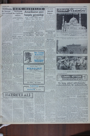  YO AĞUSTOS 1950 Bu kanaat “Türkiyede Çok tehlikeli! Rus korkusu ünkü İngiliz gazete erinden bi D Pi yoktur, İşçi mebuslardan