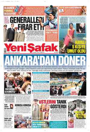 Yeni Şafak Gazetesi 10 Mart 2012 kapağı