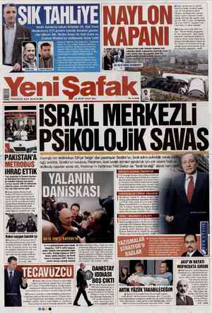 Yeni Şafak Gazetesi 13 Mart 2012 kapağı