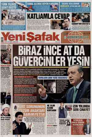 Yeni Şafak Gazetesi 14 Mart 2012 kapağı