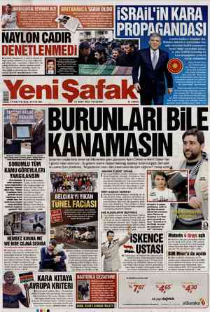 Yeni Şafak Gazetesi 15 Mart 2012 kapağı