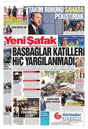 Yeni Şafak Gazetesi 23 Mart 2012 kapağı