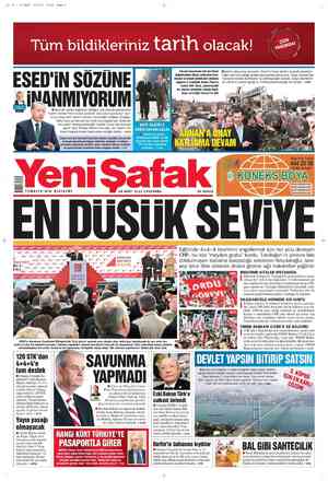 Yeni Şafak Gazetesi 28 Mart 2012 kapağı