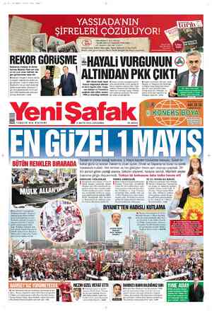 Yeni Şafak Gazetesi 2 Mayıs 2012 kapağı
